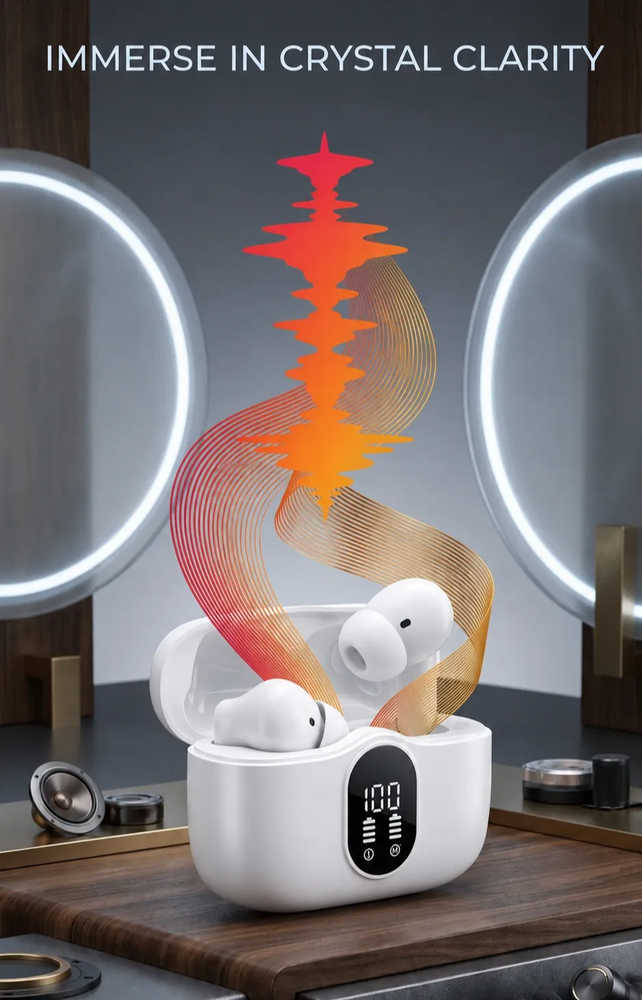 BeatBuds X1 White Earbuds gives premium sound quality